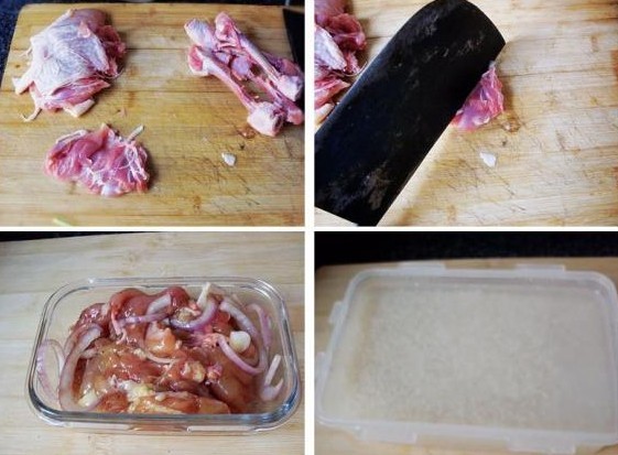 黑椒鸡腿腊肠煲仔饭的做法