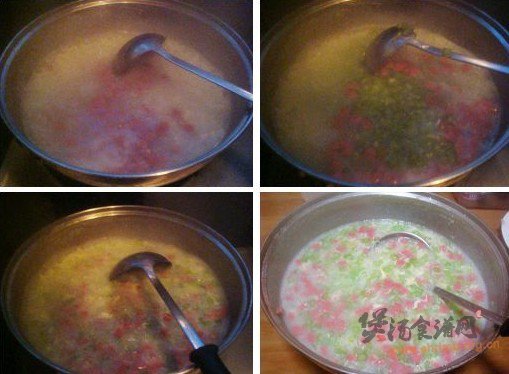 西芹火腿粥的做法