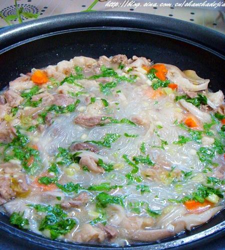 羊肉蘑菇粉丝煲的做法