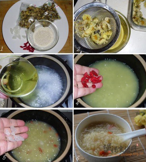 枸杞菊花粥的做法
