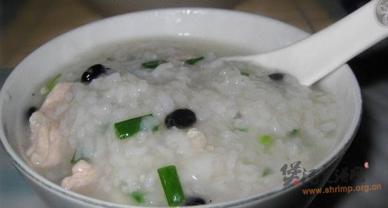 瘦肉香葱豆豉粥的做法