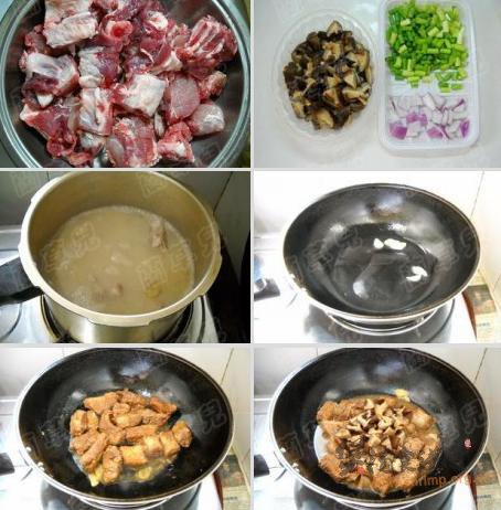 香菇炖排骨的做法