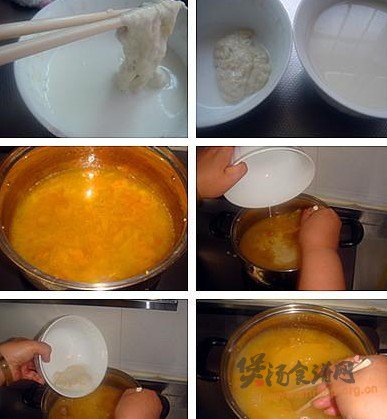 南瓜疙瘩拌汤的做法