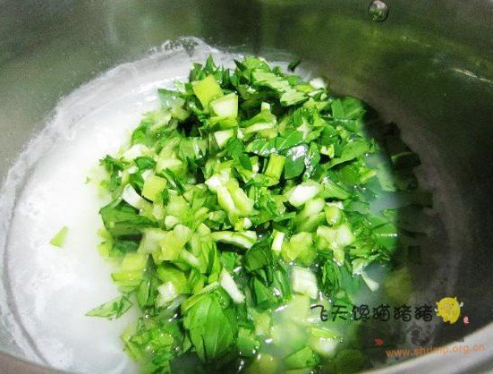 小白菜粥的做法
