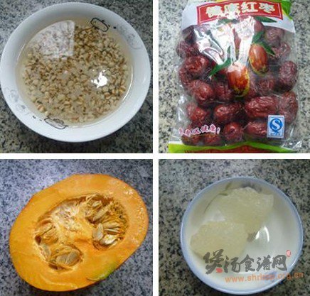 薏米仁红枣南瓜甜汤的做法