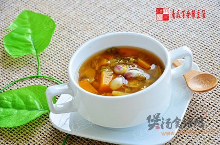 南瓜百合绿豆汤的做法