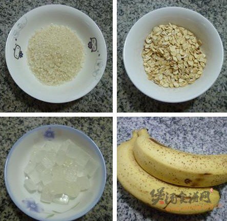香蕉燕麦大米粥的做法