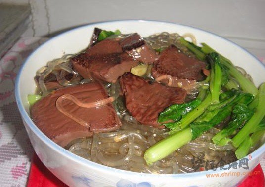 猪血粉丝青菜汤的做法