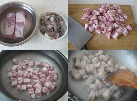 八爪鱼炖肉的做法