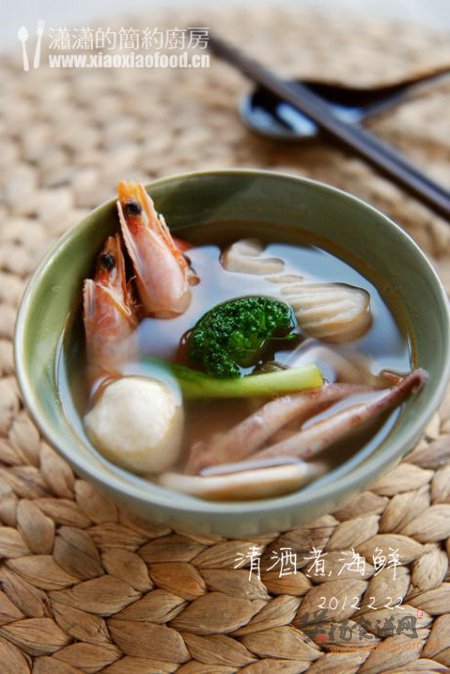 清酒煮海鲜的做法