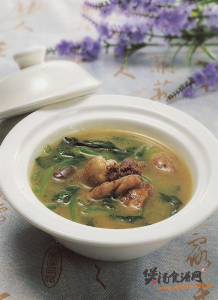 菠菜鸭杂汤怎么做的做法