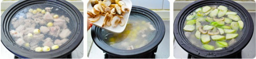 丝瓜莲子蘑菇鸭羹的做法