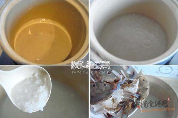 清甜三眼蟹粥的做法