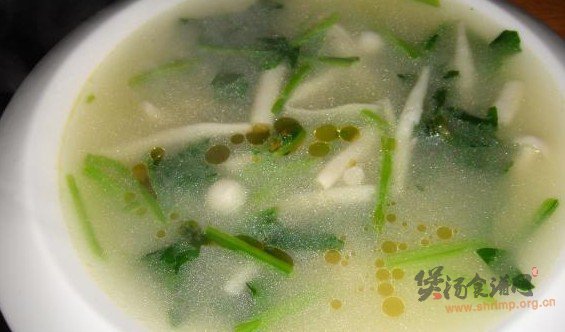 金菇菠菜汤的做法