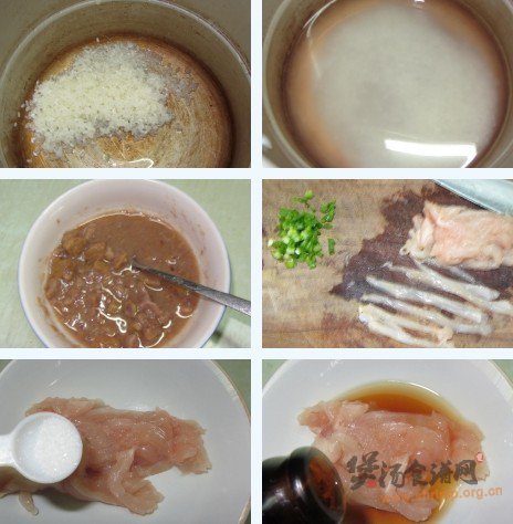 鸡丝板栗粥的做法