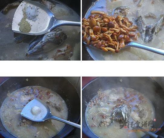 滑子菇炖生鱼的做法