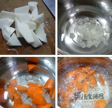 胡萝卜山药甜汤的做法