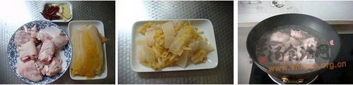 (图)酸菜炖猪蹄的做法
