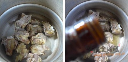 粉条花菜牛排骨汤的做法