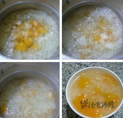 黄桃银耳甜汤的做法