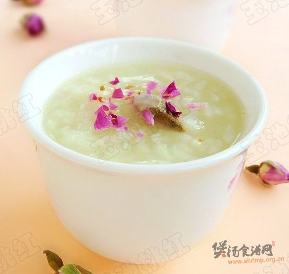 玫瑰粥的做法