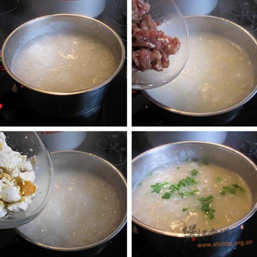 生滚咸蛋瘦肉粥的做法