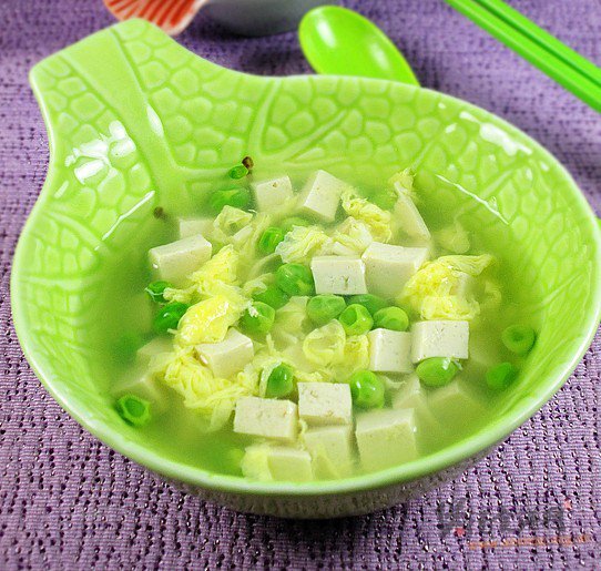 豌豆豆腐羹的做法