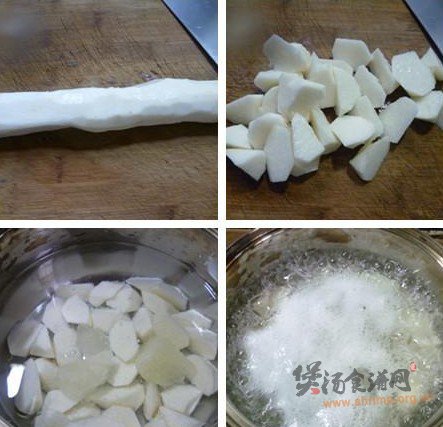 山药黑米汤果的做法