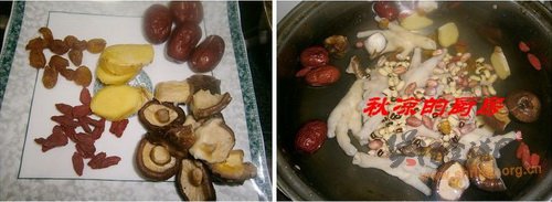 花生眉豆鸡脚汤的做法
