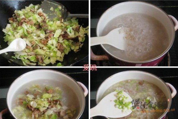 包菜鸭肉泡粥的做法