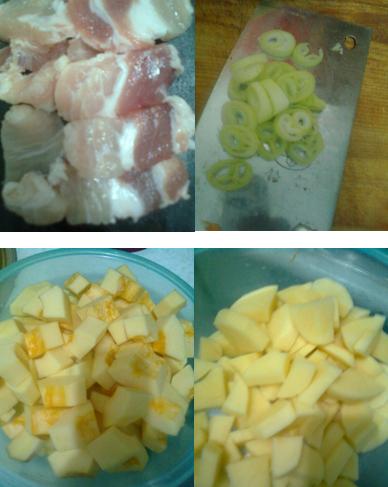 土豆炖拉瓜的做法