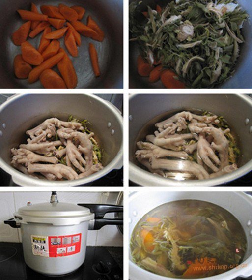 霸王花红萝卜鸡脚汤的做法