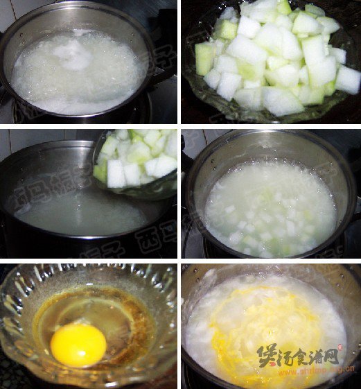 冬瓜蛋花粥的做法
