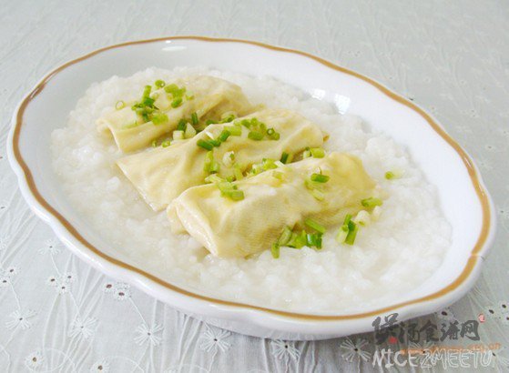 百叶包煮粥的做法