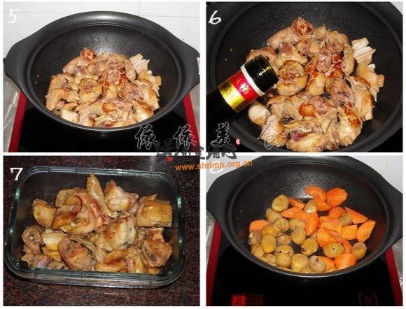 飘香栗子鸡煲的做法