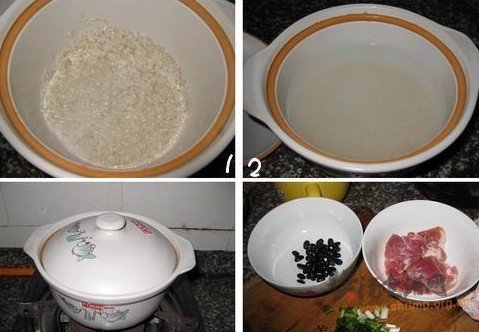 瘦肉香葱豆豉粥的做法