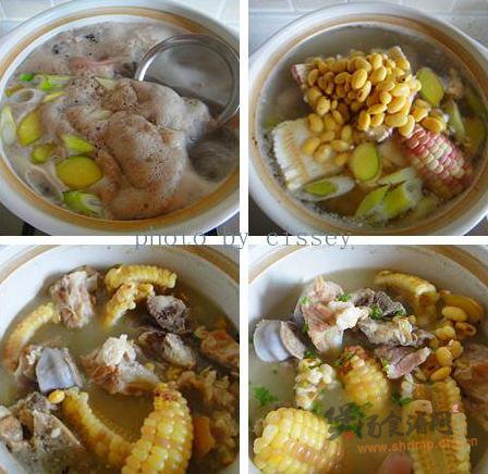 黄豆玉米炖蹄髈的做法