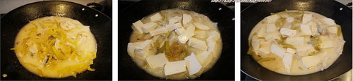 酸菜鱼头炖豆腐的做法
