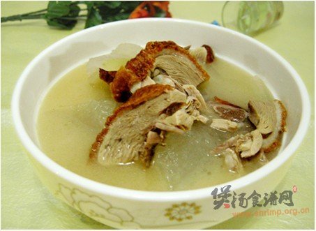 烤鸭冬瓜汤的做法