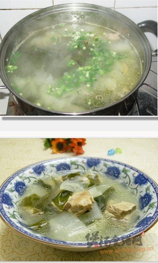 冬瓜排骨海带汤的做法