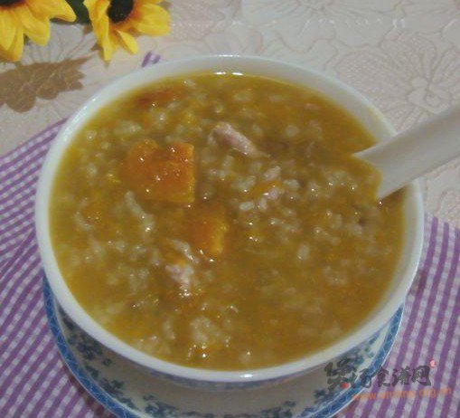 绿豆南瓜肉末粥的做法