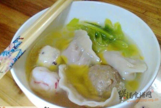 贡丸汤饺的做法