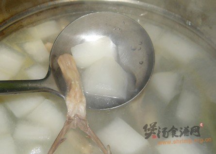 萝卜鸭舌汤的做法