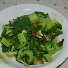 油渣炒芥菜的做法 油渣炒芥菜的做法