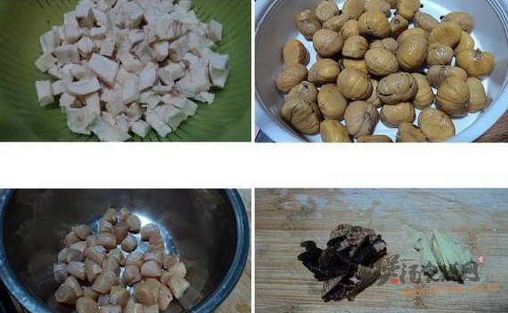 栗子粉葛江瑶柱粥的做法