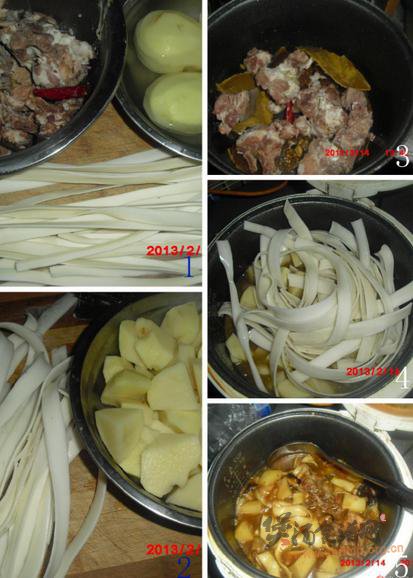 土豆宽粉炖排骨的做法