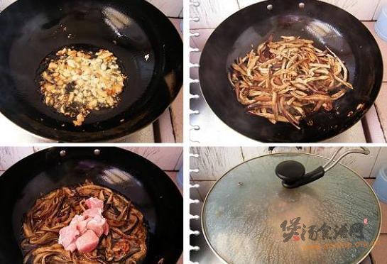 肉块炖茄子干的做法