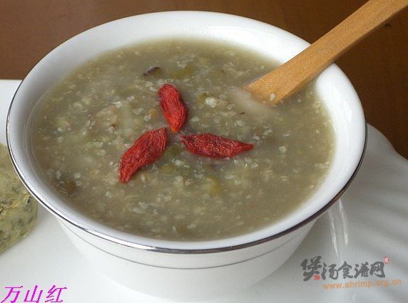 绿豆麦胚粥的做法