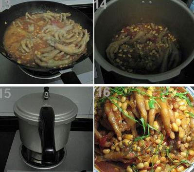 番茄黄豆炖凤爪的做法