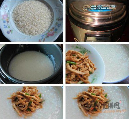 咸味肉丝粥的做法